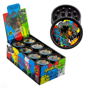 BIODEGRADABLE GRINDER 2 PARTS, SANTA CRUZ X WIZ KHALIFA SPECIAL EDITION – 55MM